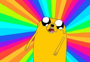 Create meme: backgrounds for memes, Jake adventure time, rainbow Jake