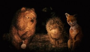 Create meme: the hedgehog and the bear, hedgehog in the fog, gif