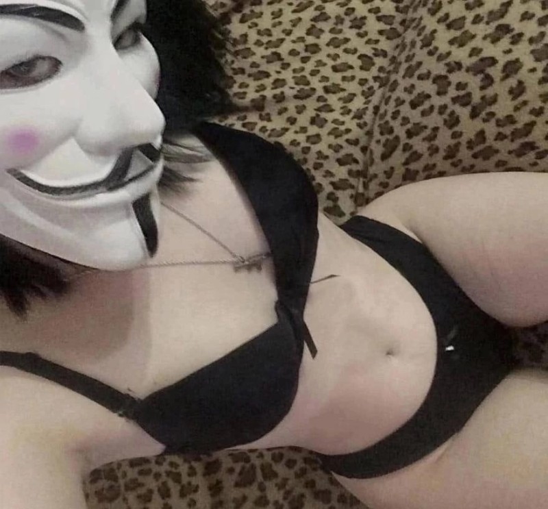 Create meme: girl , anonymous girl, the girl in the mask
