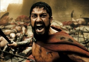 Create meme: 300 Spartans Leonidas, king Leonidas, this is Sparta