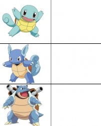 Create meme: pokemon squirtle evolution, Pokemon wartortle, pokemon 