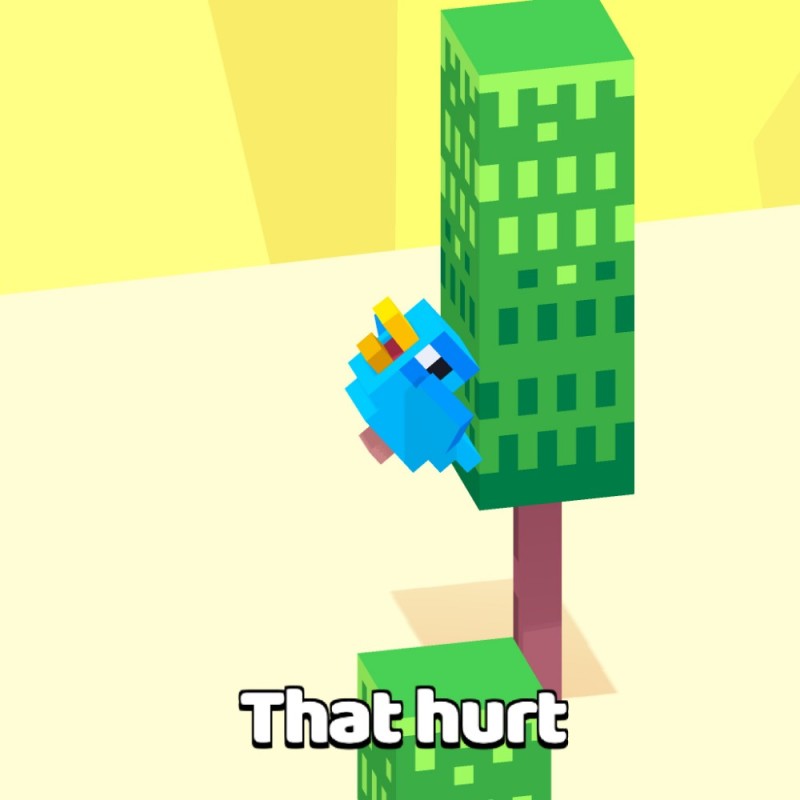 Create meme: Flappy bird in 3D, lego crossy road, move jump