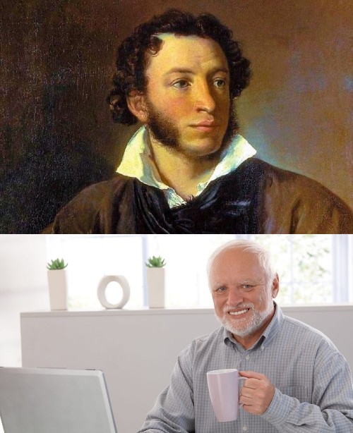 Create meme: Ah Yes Pushkin , the image of Pushkin with a pen, the poet Pushkin