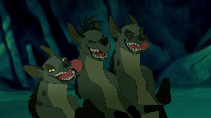 Create meme: hyenas from the cartoon lion king, the lion king hyenas, hyenas laugh lion king