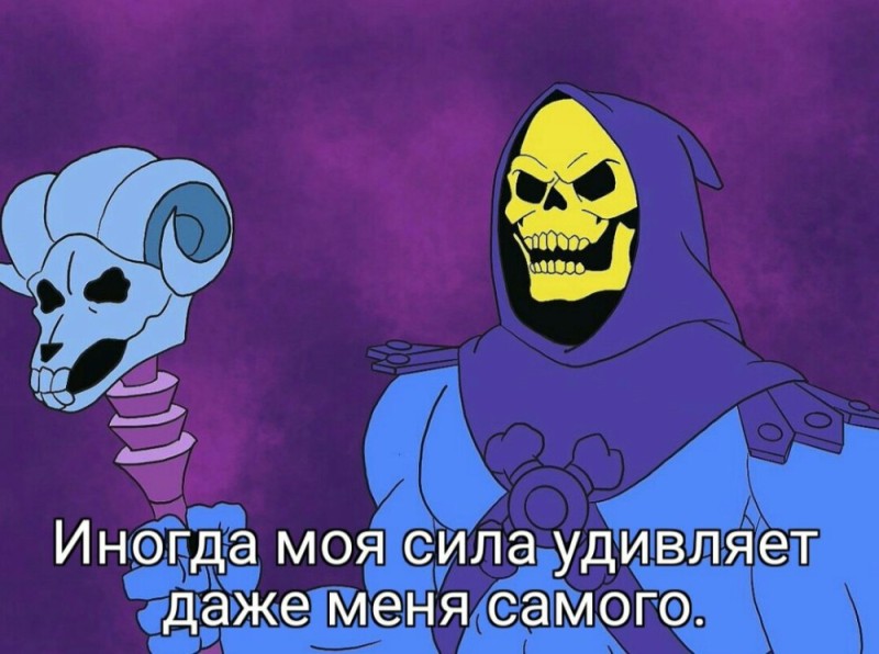 Create meme: skeletor, skeletor, Hee-man and the masters of the universe