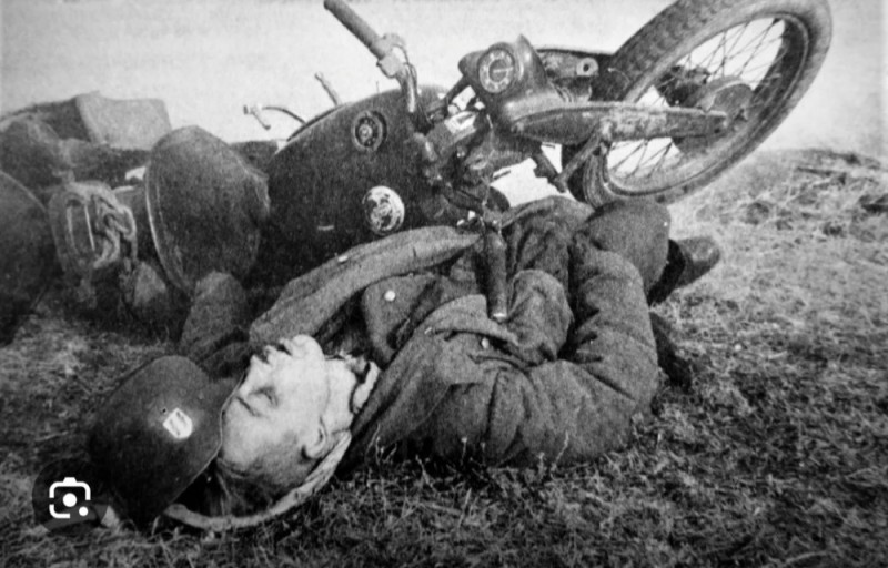 Create meme: WWII glasses Wehrmacht motorcyclist, German motorcyclists, German motorcycle 1941