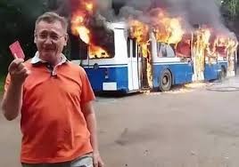 Create meme: the most funny jokes, the trolleybus is burning meme, the trolley is lit and x with it