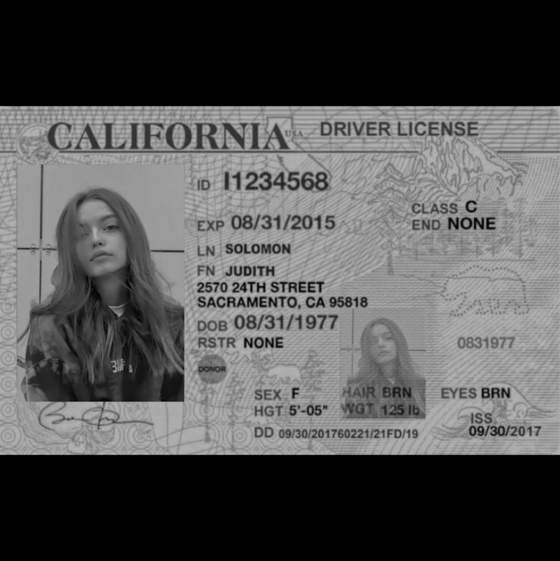 Create meme: driver license california 2021, california driver license template, california driver license