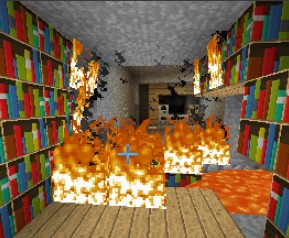 Create meme: minecraft block, minecraft fire, Minecraft