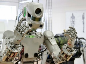 Create meme: robot Fedor, anthropomorphic robot Fedor
