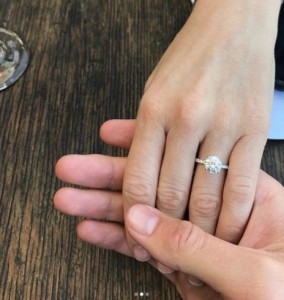 Create meme: wedding and engagement rings on one finger, wedding and engagement ring on one finger, engagement ring