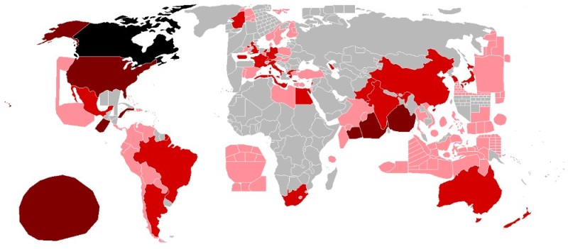 Создать мем: страны большой 7 на карте, мировая карта, карта распространения ислама в мире
