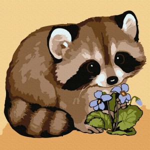 Create meme: enotik, raccoon drawing