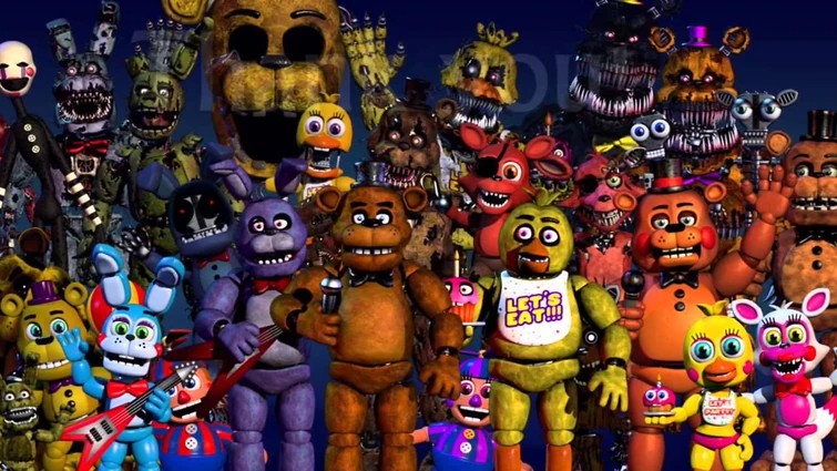 Create meme: animatronics fnaf, 5 nights with Freddy , the characters of fnaf