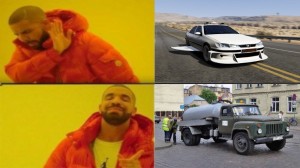 Create meme: meme with Timothy no, car, Drake