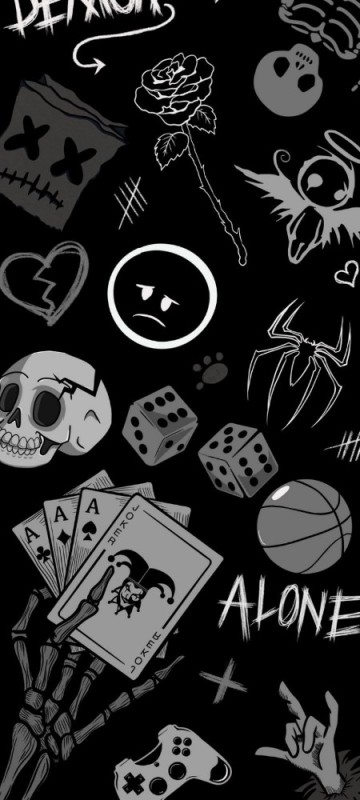Create meme: darkness, grunge style tattoos sketches, black and white stickers
