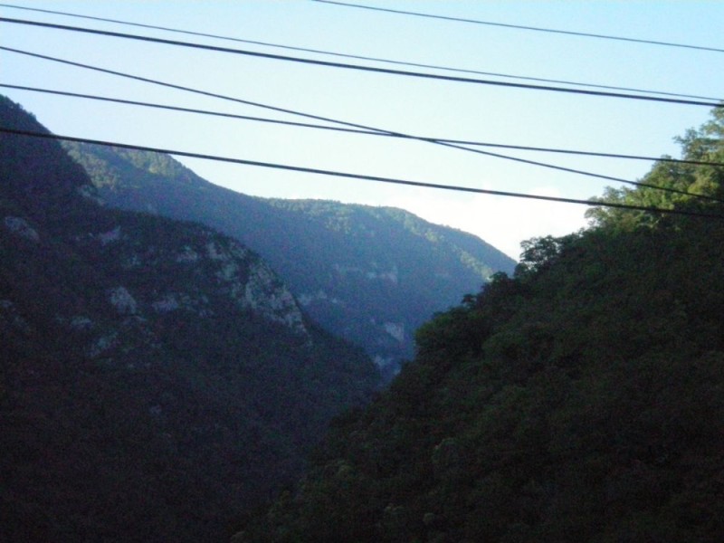 Create meme: Khuap valley Abkhazia, Akhshtyrsky canyon Sochi akhtsu observation deck, darkness