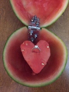 Create meme: watermelon heart