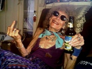 Create meme: grandma, Terry Richardson, the grandmother, the exorcist and alcoholics