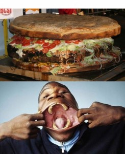 Создать мем: самые большие, burger, самый большой гамбургер в мире