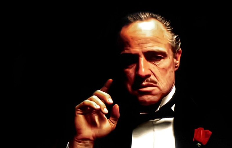 Create meme: the godfather respect, the godfather Marlon Brando , the godfather don Corleone 