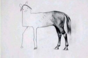 Create meme: draw a horse, horse, drawings of horses