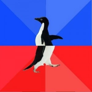 Create meme: awesome, penguin, awkward