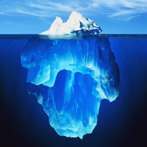 Create meme: icebergs, the tip of the iceberg, iceberg under water