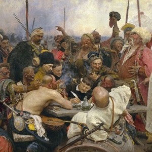 Create meme: Ilya Repin Cossacks, Repin Cossacks