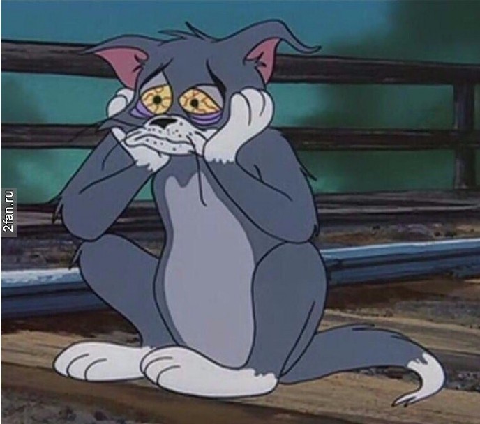 Create meme: Tom and Jerry sad fact, sad Tom from Tom and Jerry, sad fact