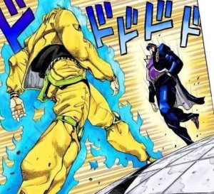 Create meme: dio against jotaro meme, dio and jotaro meme, jojo vs dio