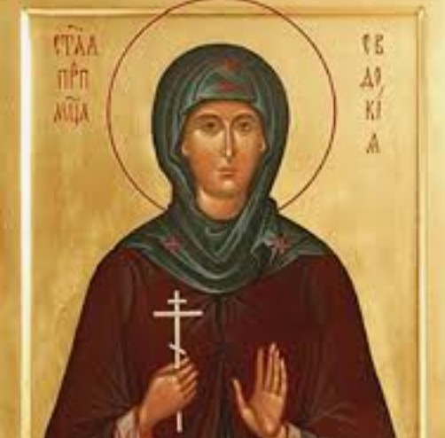 Create meme: Saint Evdokia, Venerable Martyr Evdokia of Iliopolis, Abbess, The Venerable Martyr Evdokia of Iliopolis