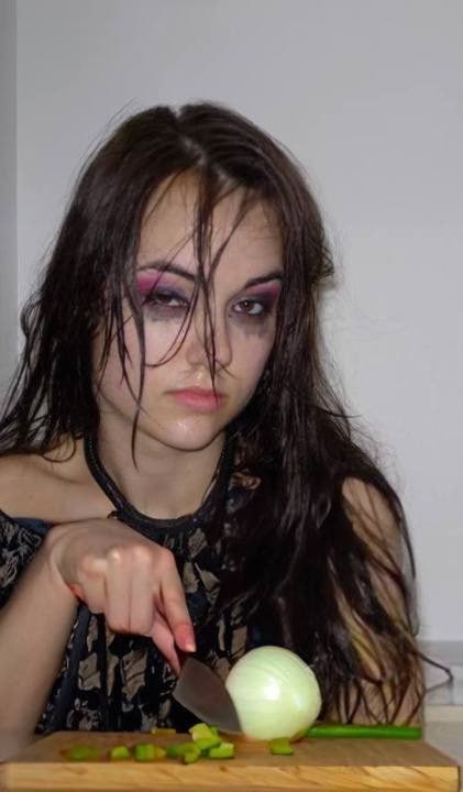 Create meme: I cried, Sasha grey make-up, girl 