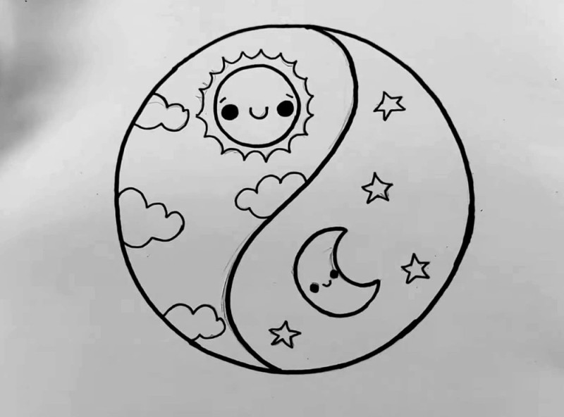 Create meme: moon coloring book, light drawings of the moon, moon pencil drawing