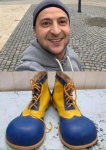 Create meme: Vladimir Zelensky, shoes, winter boots