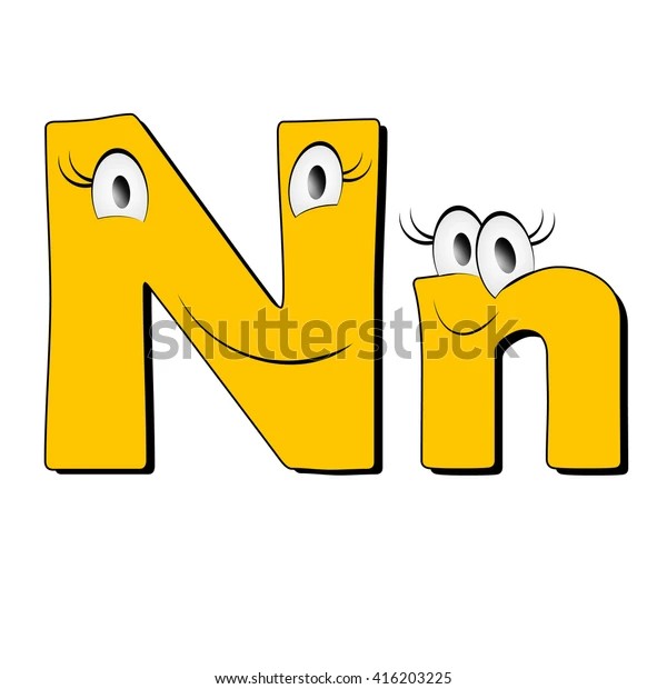 Create meme: funny letters, english letter n, the letter n