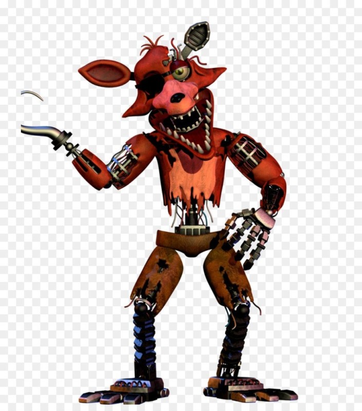 Create meme: from withered foxy , old foxy , animatronics from fnaf