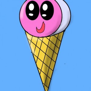 Create meme: Lllllllllll, smiley ice cream, kawaii ice cream