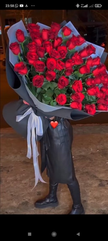 Create meme: with a bouquet of roses, bouquet of 101 rose , bouquet of 101 roses 