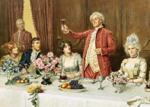 Create meme: Mozart at the table, feast painting