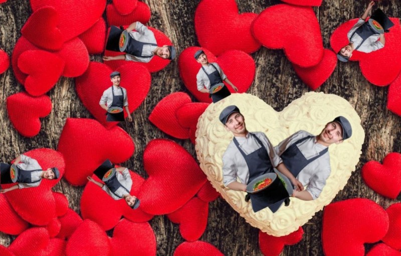 Create meme: red hearts, Valentine's day , with love