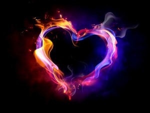 Create meme: heart on fire, flaming heart, fire heart pictures