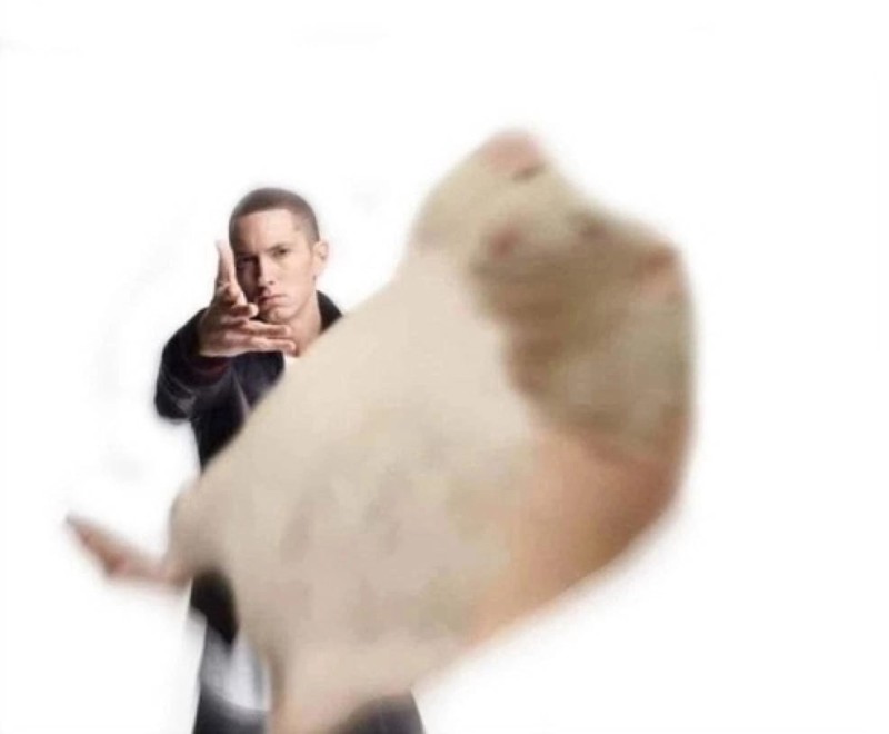 Create meme: Eminem meme with a hand, eminem , Eminem meme