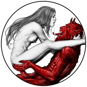 Create meme: angel, man and demon woman, werewolf and girl pictures, vampire love picture
