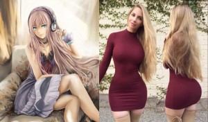 Create meme: amanda elise lee hot, photo anime headphones, long hair, blue eyes, beautiful drawings anime girls