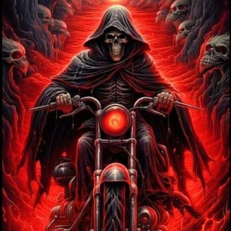 Create meme: dark arts, Ghost rider , skeleton biker