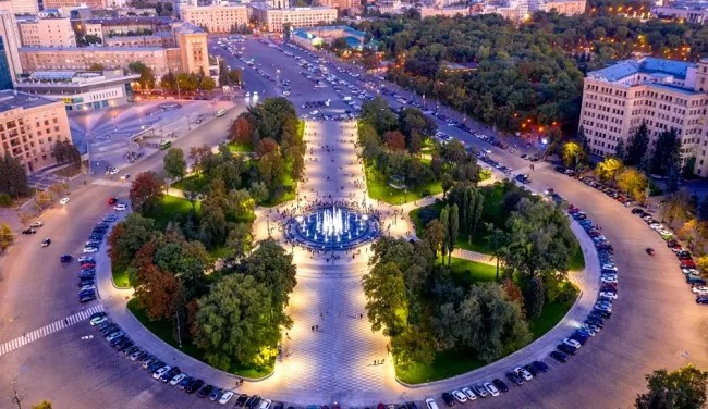 Create meme: freedom Square Kharkiv, Independence Square in Kiev, Kharkov 