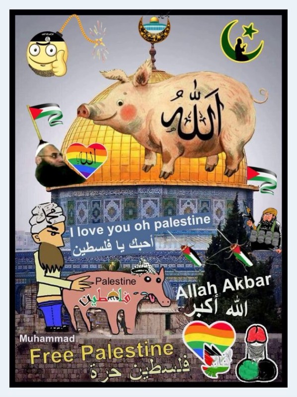 Create meme: uh pig, pig large, muslim pig
