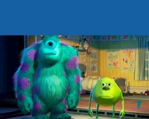 Create meme: monsters Inc. movie 2001, Mike wazowski meme with the face of Sally, Mike Wazowski