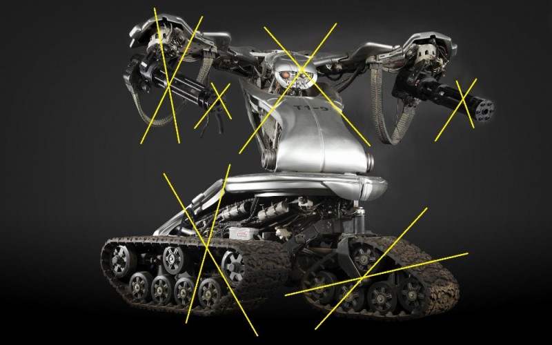 Create meme: terminator skynet robot on tracks, robot terminator, robot terminator t 1